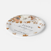 Rustic Pompoenen Thanksgiving Diner Papieren Bord (Gekanteld)