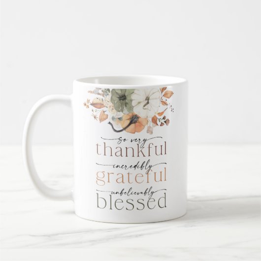 Rustic Pompoenen Thanksgiving Dinner Mok (Links)