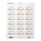 Rustic Pompoenen Thanksgiving Retouradreslabel Etiket (Full Sheet)