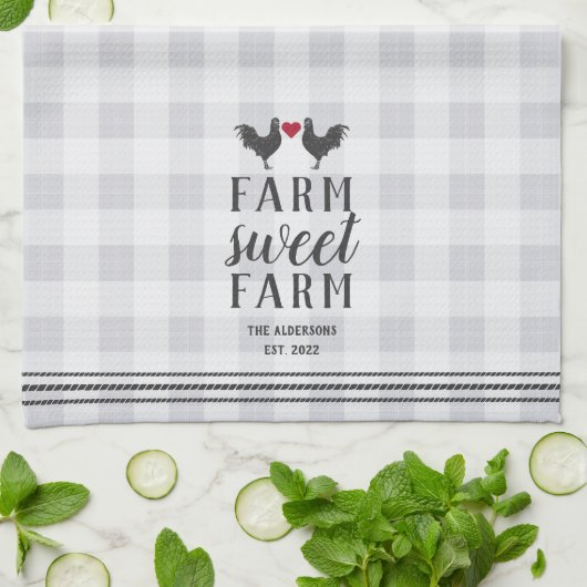 Rustic Poned Personalized Boerderij Sweet Boerderi Theedoek (Gevouwen)