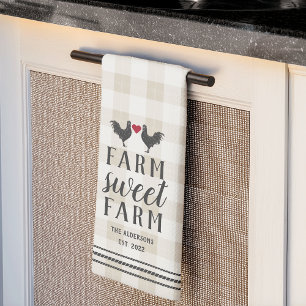 Rustic Poned Personalized Boerderij Sweet Boerderi Theedoek