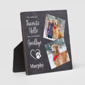 Rustic Pootafdrukken Gepersonaliseerde Huisdier He Fotoplaat (Voorkant)