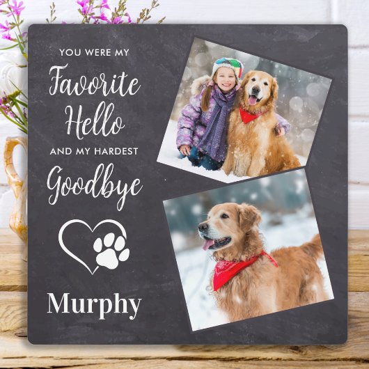 Rustic Pootafdrukken Gepersonaliseerde Huisdier He Fotoplaat