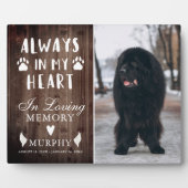 Rustic Pootafdrukken Persoonlijk Dierenherdenkings Fotoplaat (Voorkant)