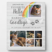 Rustic Pootafdrukken Persoonlijk Gedenkteken Huisd Fotoplaat (Voorkant)