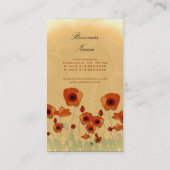 Rustic Poppy Visitekaartje (Achterkant)