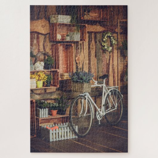 Rustic Porch Flowers Bicycle Legpuzzel (Verticaal)