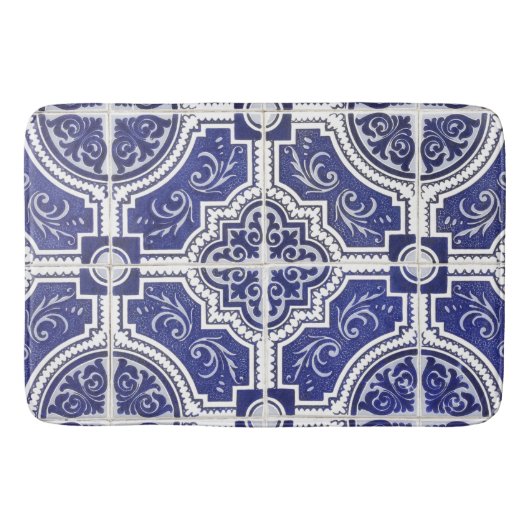 Rustic  Portugees Tiles Pattern - Azulejo Badmat (Voorkant)