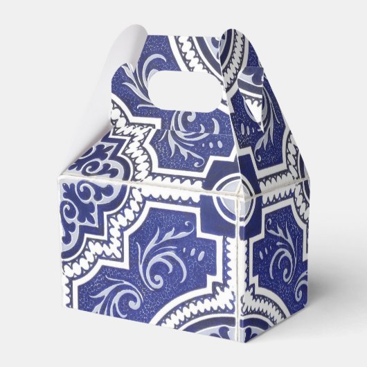 Rustic  Portugees Tiles Pattern - Azulejo Bedankdoosjes (Voorkant Zijde)