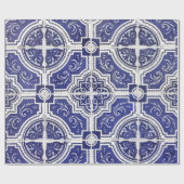 Rustic  Portugees Tiles Pattern - Azulejo Cadeaupapier (Vlak)