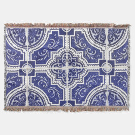 Rustic  Portugees Tiles Pattern - Azulejo Deken
