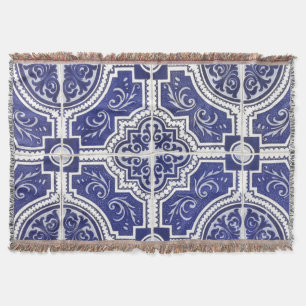 Rustic  Portugees Tiles Pattern - Azulejo Deken