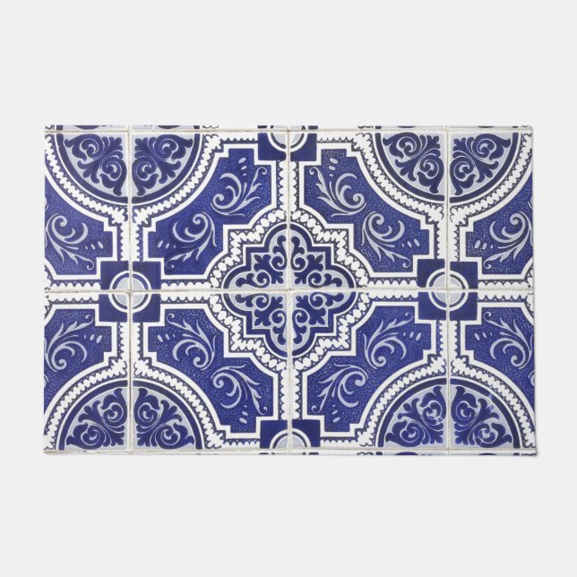 Rustic  Portugees Tiles Pattern - Azulejo Deurmat (Voorkant)