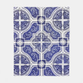 Rustic  Portugees Tiles Pattern - Azulejo Fleece Deken (Voorkant)
