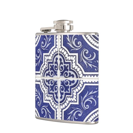 Rustic  Portugees Tiles Pattern - Azulejo Heupfles (Links)