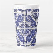 Rustic  Portugees Tiles Pattern - Azulejo Latte Mok (Voorkant)