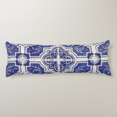 Rustic  Portugees Tiles Pattern - Azulejo Lichaamskussen (Achterkant)