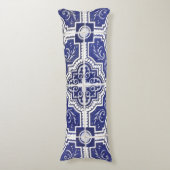 Rustic  Portugees Tiles Pattern - Azulejo Lichaamskussen (Voorkant Verticaal)