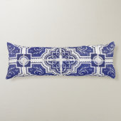Rustic Portugees Tiles Pattern - Azulejo Lichaamskussen (Voorkant)
