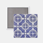 Rustic  Portugees Tiles Pattern - Azulejo Magneet (Voorkant / Achterkant)