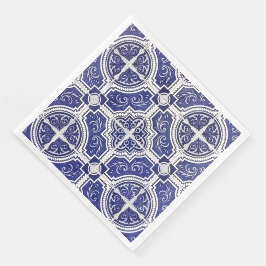 Rustic  Portugees Tiles Pattern - Azulejo Servet (Hoek)