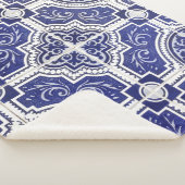 Rustic Portugees Tiles Pattern - Azulejo Sherpa Deken (3/4)