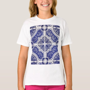 Rustic  Portugees Tiles Pattern - Azulejo T-shirt