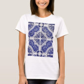 Rustic  Portugees Tiles Pattern - Azulejo T-shirt (Voorkant)