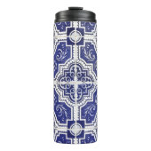 Rustic  Portugees Tiles Pattern - Azulejo Thermosbeker (Voorkant)