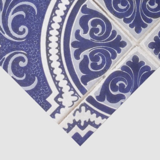 Rustic  Portugees Tiles Pattern - Azulejo Tissuepapier (Detail)