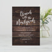 Rustic Post bruiloft, Brunch met de nieuwpootjes Kaart (Staand voorkant)