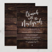 Rustic Post bruiloft, Brunch met de nieuwpootjes Kaart (Voorkant / Achterkant)