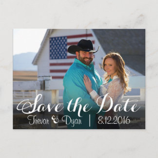 Rustic Post Kaart Save the Date