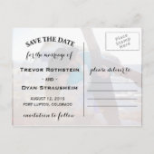 Rustic Post Kaart Save the Date (Achterkant)