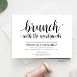 Rustic Post Wedding Brunch Uitnodiging Kaart<br><div class="desc">Een brunch feest plannen met de newlyweds de dag na de bruiloft? Nodig gasten met dit rustige kalligrafie ontwerp uit met de titel Post Wedding Brunch Uitnodiging Kaart. Voeg je brunchgegevens toe in het overeenkomende zwarte lettertype/lettertype. #TeeshaDerrick</div>