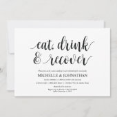 Rustic Post Wedding Brunch Uitnodigingskaart Kaart (Voorkant)