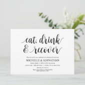 Rustic Post Wedding Brunch Uitnodigingskaart Kaart (Staand voorkant)