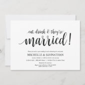 Rustic Post Wedding Brunch Uitnodigingskaart Kaart (Voorkant)