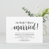 Rustic Post Wedding Brunch Uitnodigingskaart Kaart (Staand voorkant)