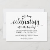 Rustic Post Wedding Brunch Uitnodigingskaart Kaart (Voorkant)