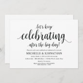 Rustic Post Wedding Brunch Uitnodigingskaart Kaart (Voorkant / Achterkant)