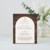 Rustic POTLUCK Sjabloon voor uitnodiging huwelijk (Staand voorkant)