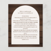 Rustic POTLUCK Sjabloon voor uitnodiging huwelijk (Achterkant)