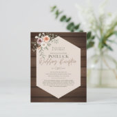 Rustic POTLUCK Sjabloon voor uitnodiging huwelijk (Staand voorkant)