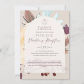 Rustic POTLUCK Wedding Reception Sjabloon Invite F Kaart (Voorkant)