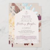 Rustic POTLUCK Wedding Reception Sjabloon Invite F Kaart (Voorkant / Achterkant)