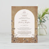 Rustic POTLUCK Wedding Reception Sjabloon Invite F Kaart (Staand voorkant)