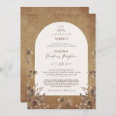 Rustic POTLUCK Wedding Reception Sjabloon Invite F Kaart (Voorkant / Achterkant)