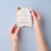 Rustic POTLUCK Wedding Reception Sjabloon nodigt u Flyer (Hand)