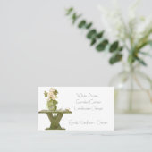 Rustic Potting Bench en Rozen voor tuinders Visitekaartje (Staand voorkant)